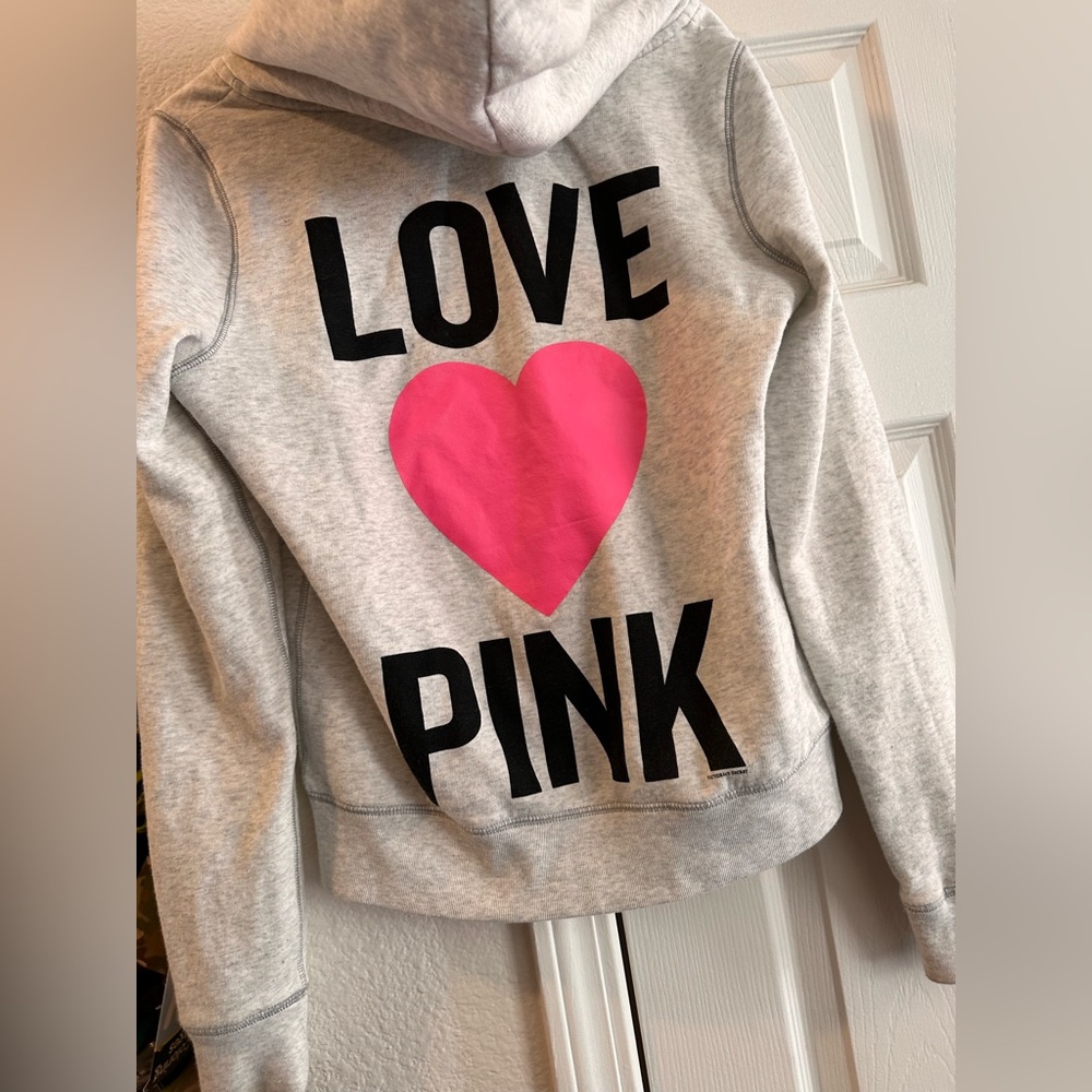 PINK FULL ZIP HOODIE